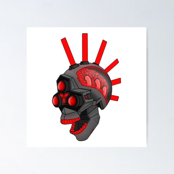 Item preview, Cyberpunk Skull 2 designed and sold by ItsGehrke.