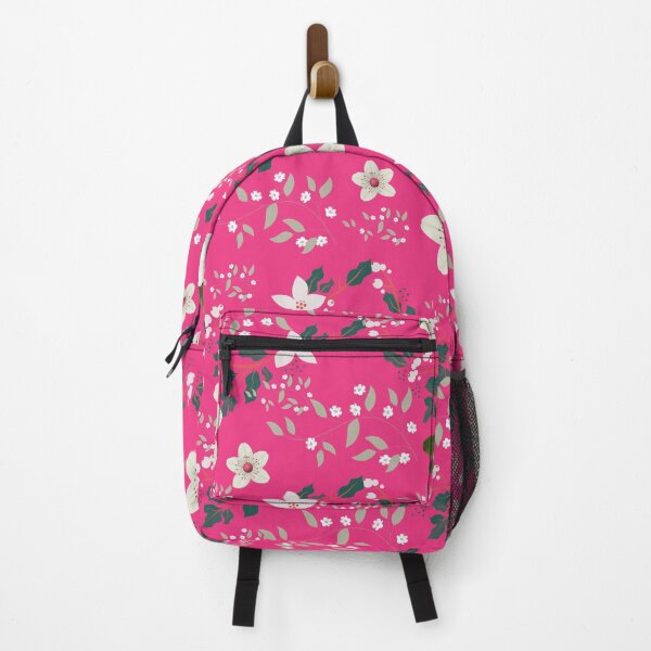 Item preview, Beautiful White and Brown Floral Pattern in Pink - Cute Floral designed and sold by Vero De.