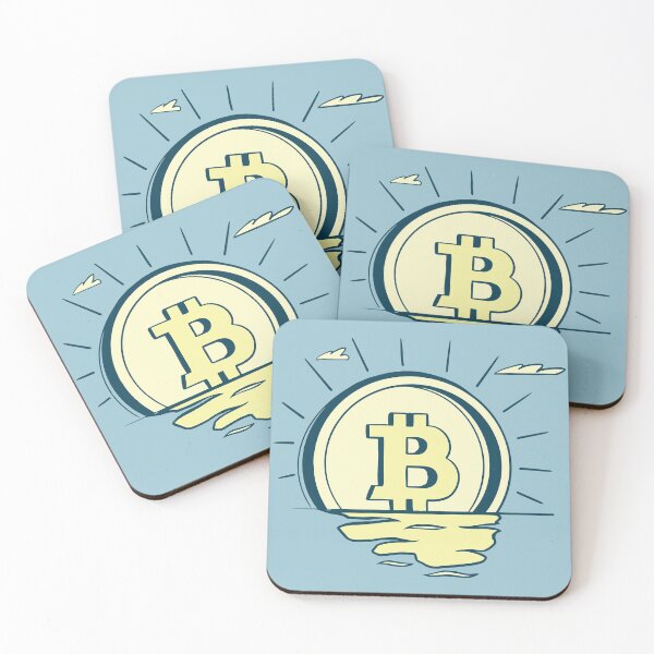 Item preview, Retro bitcoin sunrise designed and sold by ymd3signsshop.