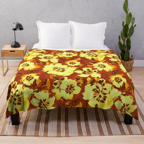 Item preview, Yellowish flowers and brown, orange designed and sold by WzoryOzdobne.