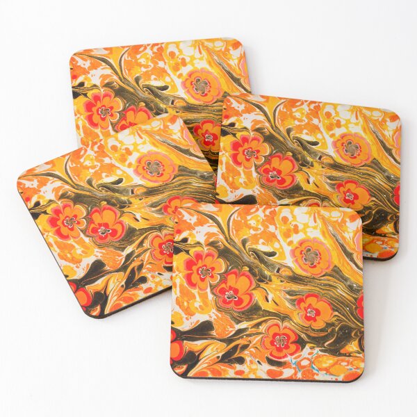 Item preview, Orange and Yellow Floral Textile designed and sold by BlackDigitalInc.