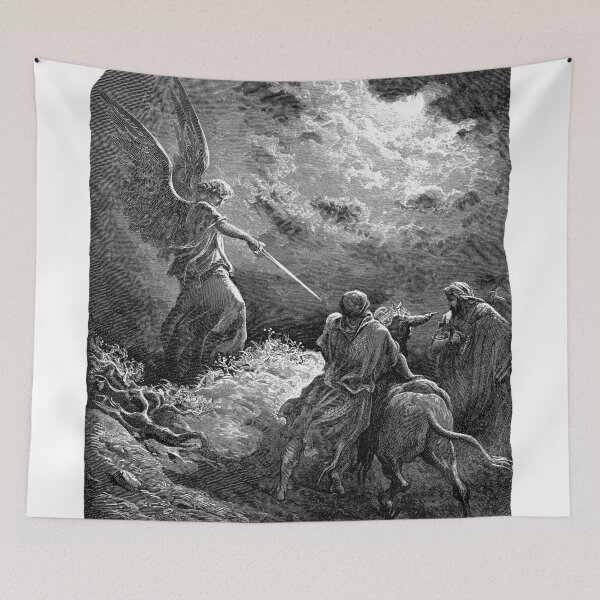 Item preview, The Angel Appearing to Balaam - Gustave Doré, La Grande Bible de Tours, Aesthetic, Gothic, Metal designed and sold by SpaceDogLaika.