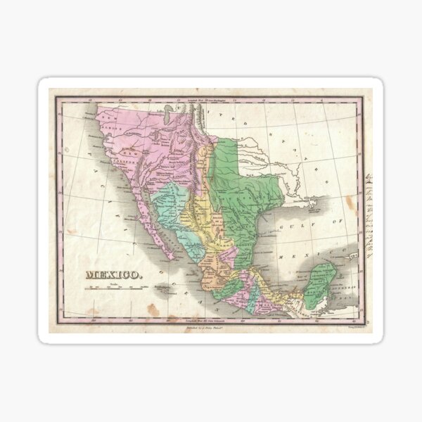 Old Mexico Map Stickers Redbubble