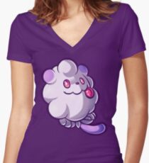 Pastel Swirlix Women's Fitted V-Neck T-Shirt