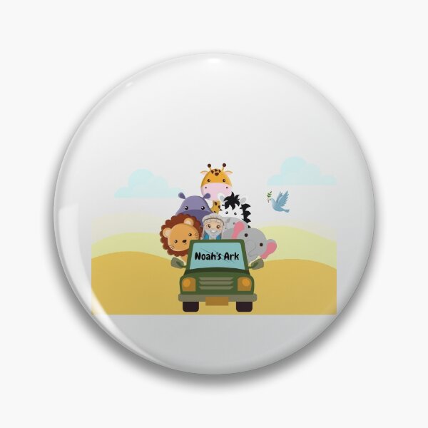 Item preview, Modern Cute Noah Ark and his animal in the Jeep  designed and sold by missionbear.