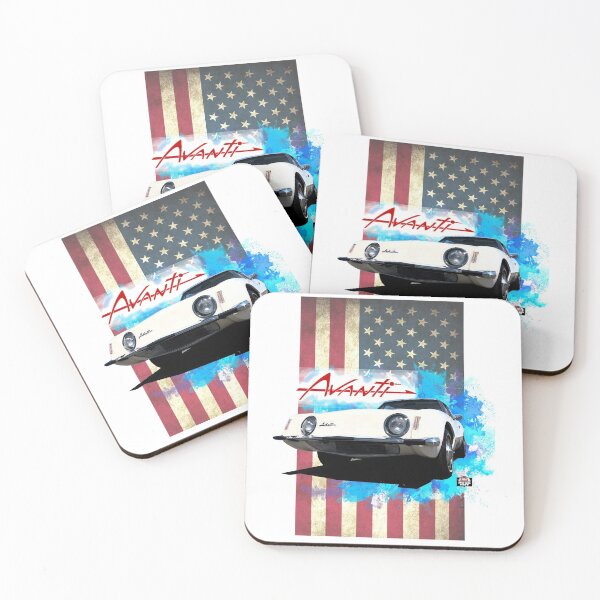 Item preview, Classic Avanti Americas Sports Car with the Amaerican flag designed and sold by RMautoart42.