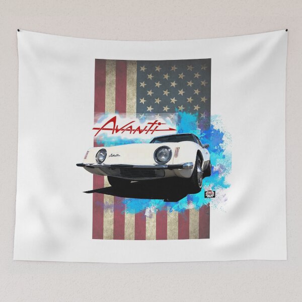 Item preview, Classic Avanti Americas Sports Car with the Amaerican flag designed and sold by RMautoart42.