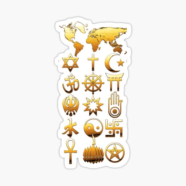 One World Many Religions Love People Sticker
