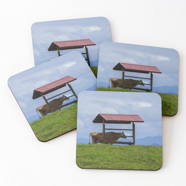 Item preview, Beautiful View a Cow in the Meadow green hills eating in a magnificent landscape designed and sold by Gianvivi.