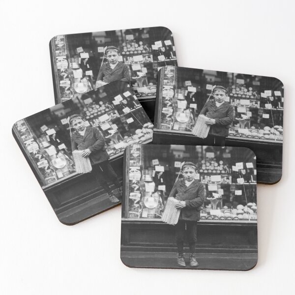 Item preview, Young Newsboy Outside Woolworths - Lewis Hine - 1910 designed and sold by warishellstore.