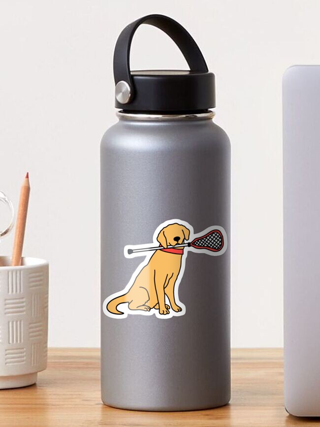 Girls Lacrosse Water Bottle - Lula the Lax Dog