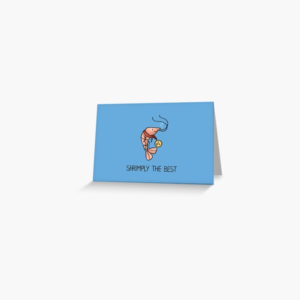 Vista previa del artículo con la obra «Shrimply the Best», diseñado y vendido por drawforpun.
