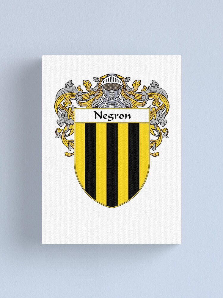 "Negron Coat of Arms/Family Crest" Canvas Print for Sale by