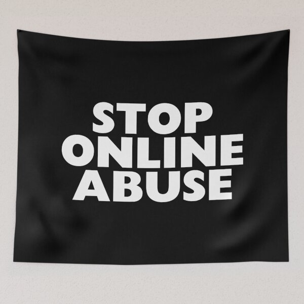 Item preview, Stop Online Abuse - White On Black designed and sold by crazycollective.