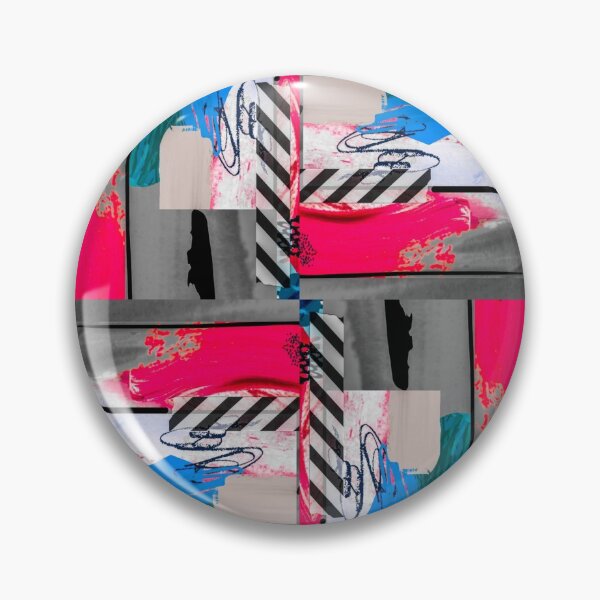 Item preview, Red, White And Blue Acrylic With Tape Collage designed and sold by Designs By YL.