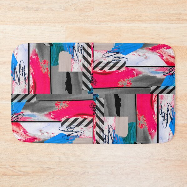 Item preview, Red, White And Blue Acrylic With Tape Collage designed and sold by Designs By YL.