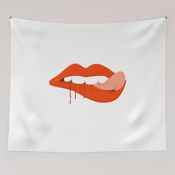 Item preview, Biting red lip and blood designed and sold by Smileycreation.