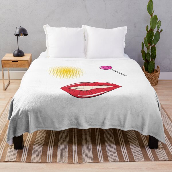 Item preview, Biting red lip, pop art designed and sold by Smileycreation.