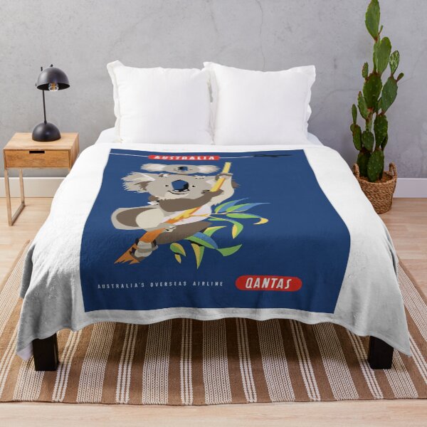 Item preview, 1965 AUSTRALIA Qantas Koalas Airline Advertising Poster designed and sold by retrographics.