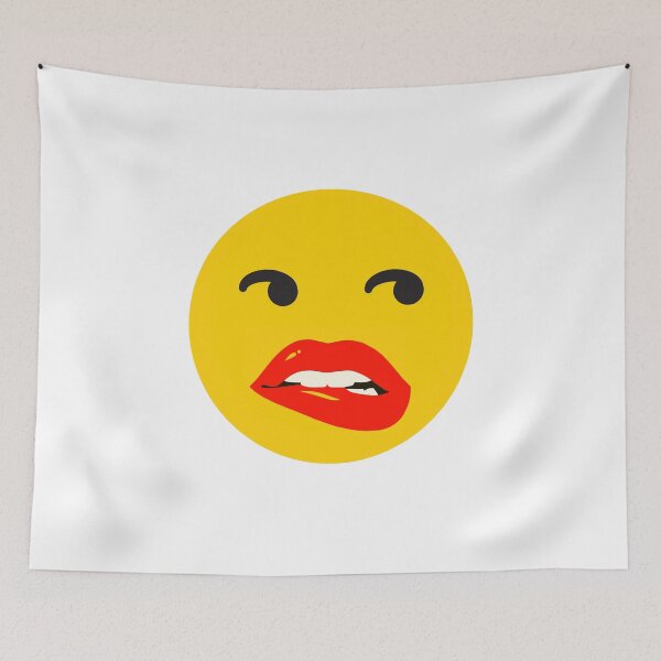 Item preview, Biting red lip emoji designed and sold by Smileycreation.