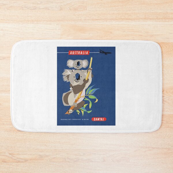 Item preview, 1965 AUSTRALIA Qantas Koalas Airline Advertising Poster designed and sold by retrographics.