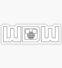 WDWWideWhite Sticker