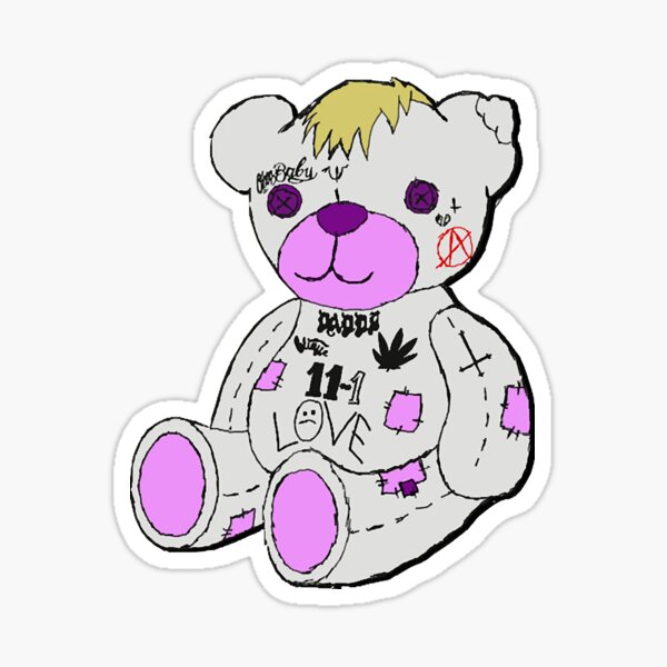 lil peep with teddy bear