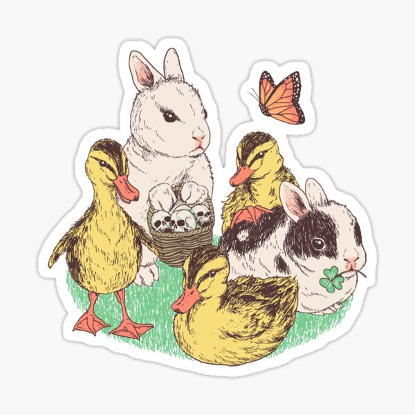 Aperçu de l'œuvre Lapins et canards créée et vendue par Hillary White.