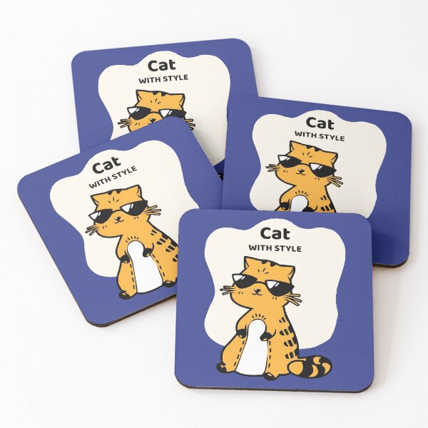 Item preview, 	Cat wearing sunglasses, cat with style designed and sold by heatedstitches.