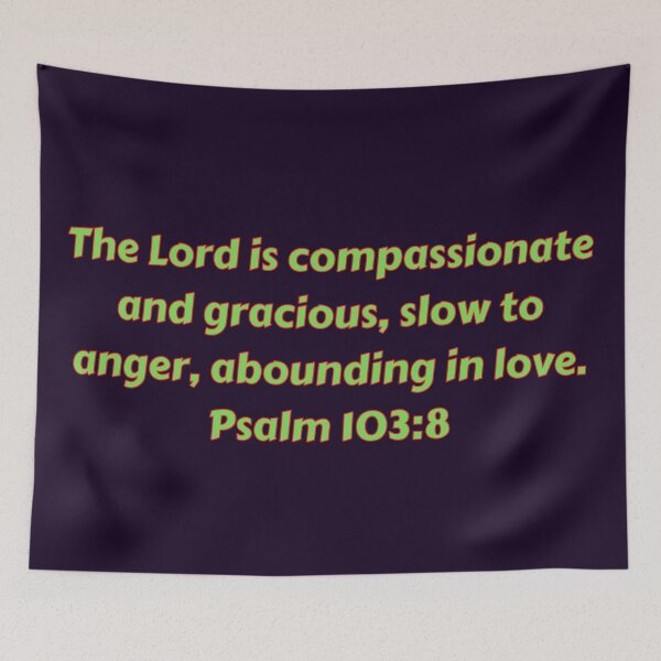 Aperçu de l'œuvre Bible Verse Psalm 103:8 créée et vendue par Prayingwarrior.