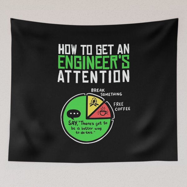 Item preview, How to Get an Engineer’s Attention designed and sold by Clara Hollins.