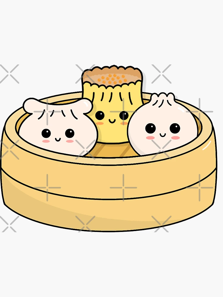 Dim Sum Buddies Washi Tape, cute tape, decorative, har gow, siu mai, food,  foodie, kawaii