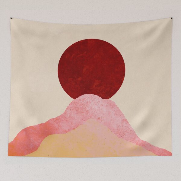 Item preview, Abstract Modern Minimal Mountain Landscape designed and sold by ind3finite.