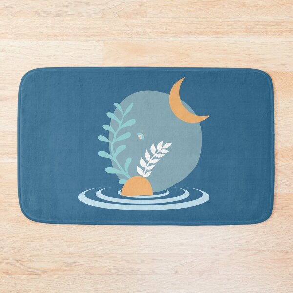 Item preview, Moon Firefly Plants Water Minimalism Blue designed and sold by Anna Lemos.