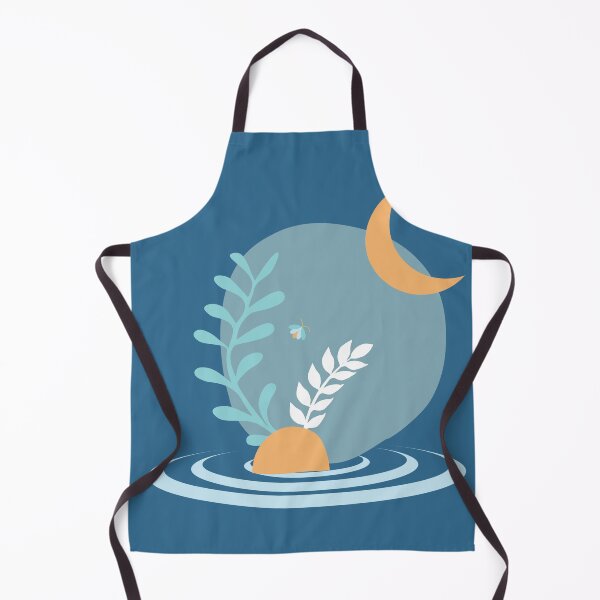 Item preview, Moon Firefly Plants Water Minimalism Blue designed and sold by Anna Lemos.