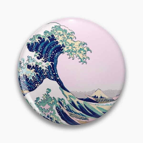 Item preview, The Great Wave Pink Lo Fi Pastels designed and sold by catifex.