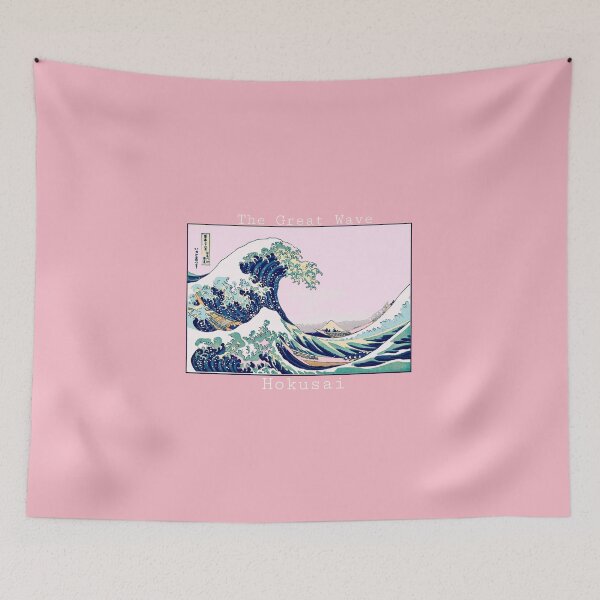 Item preview, The Great Wave Pink Lo Fi Pastels designed and sold by catifex.