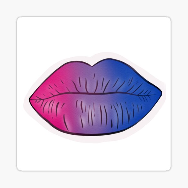 Bisexual Lips Sticker For Sale By Thelyndsimae Redbubble