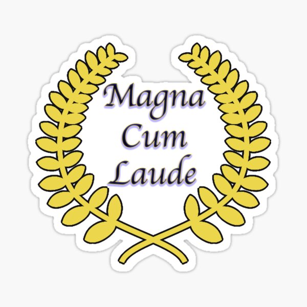 Magna Cum Laude With Wreath Sticker For Sale By Ae0829 Redbubble