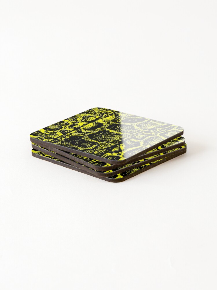 Thumbnail 4 of 5, Coasters (Set of 4), Python Skin designed and sold by DesignFantazia.