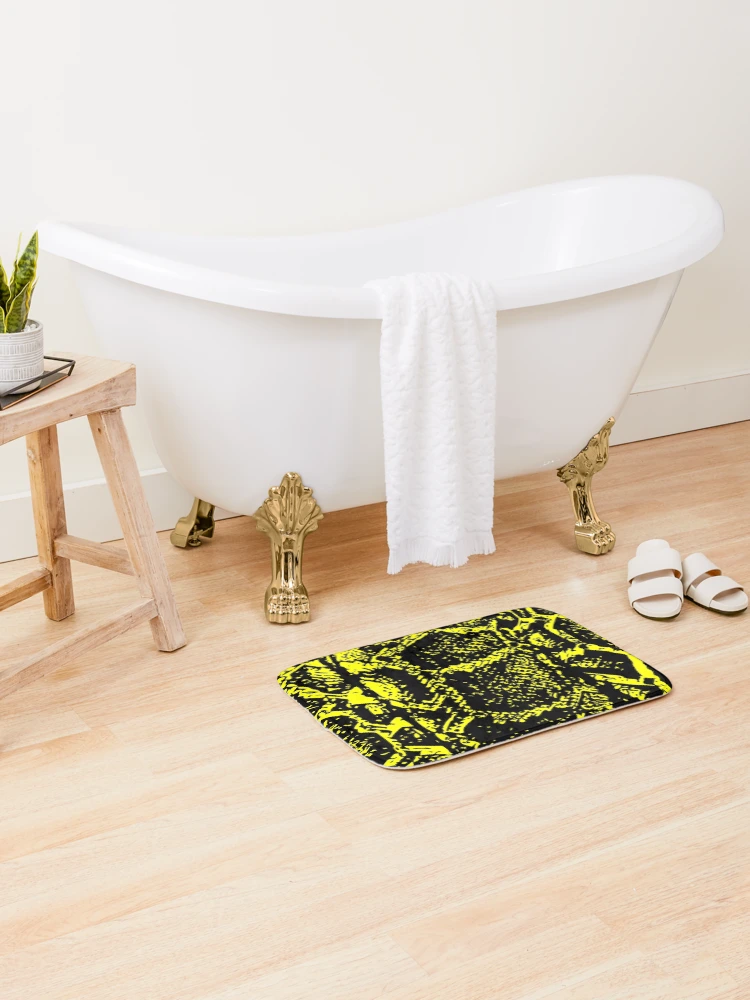 Thumbnail 2 of 6, Bath Mat, Python Skin designed and sold by DesignFantazia.