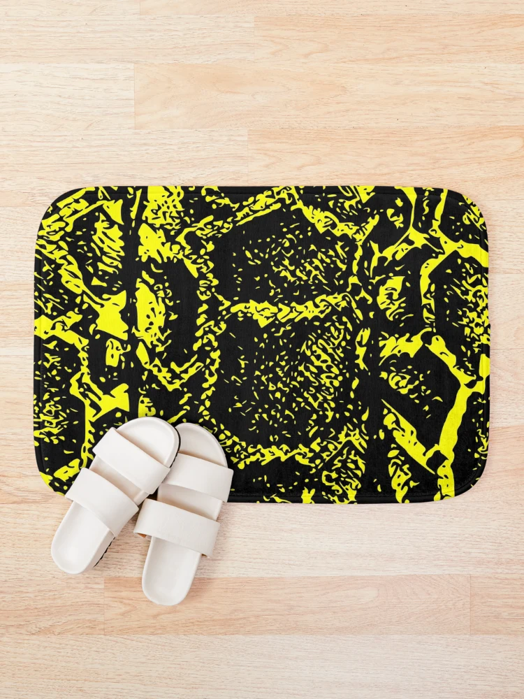 Thumbnail 1 of 6, Bath Mat, Python Skin designed and sold by DesignFantazia.