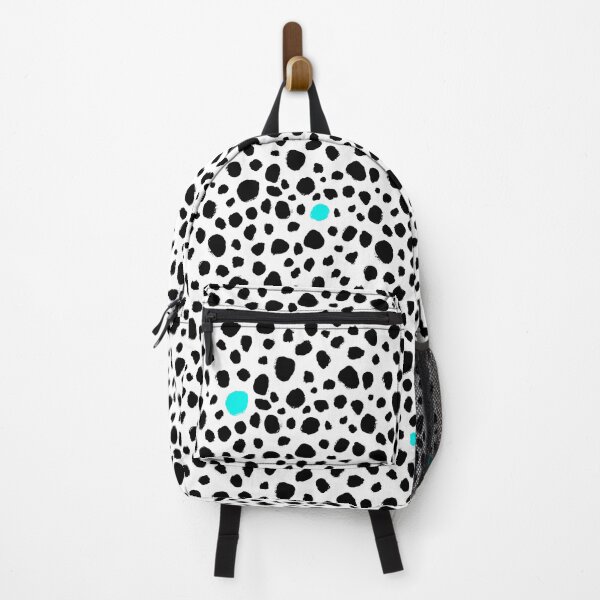 Item preview, Dalmatian Spots - Handmade Dots - Animal Print - Black and White with Pops of Color - Mint Blue designed and sold by nancyelias.