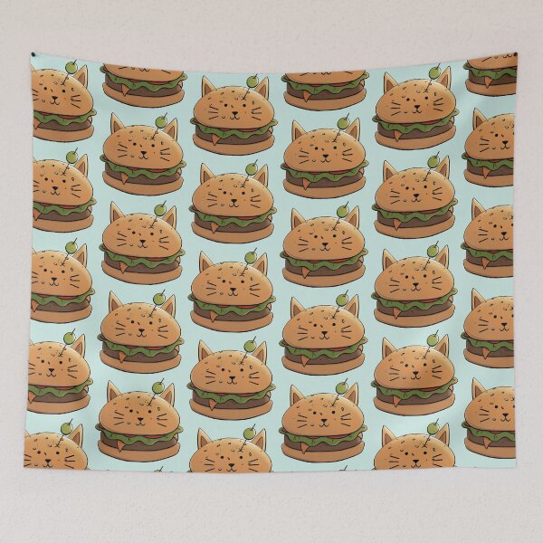 Item preview, Cat Burger Cartoon designed and sold by blurryleedss.