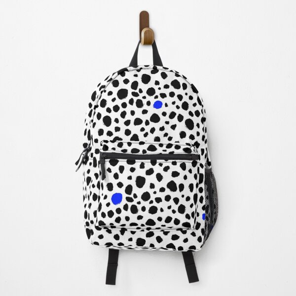 Item preview, Dalmatian Spots - Handmade Dots - Animal Print - Black and White with Pops of Color - Cobalt Blue designed and sold by nancyelias.