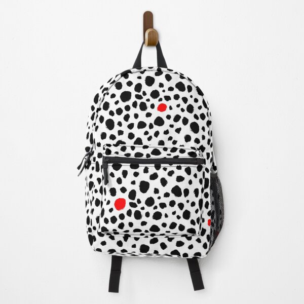Item preview, Dalmatian Spots - Handmade Dots - Animal Print - Black and White with Pops of Color - Red designed and sold by nancyelias.