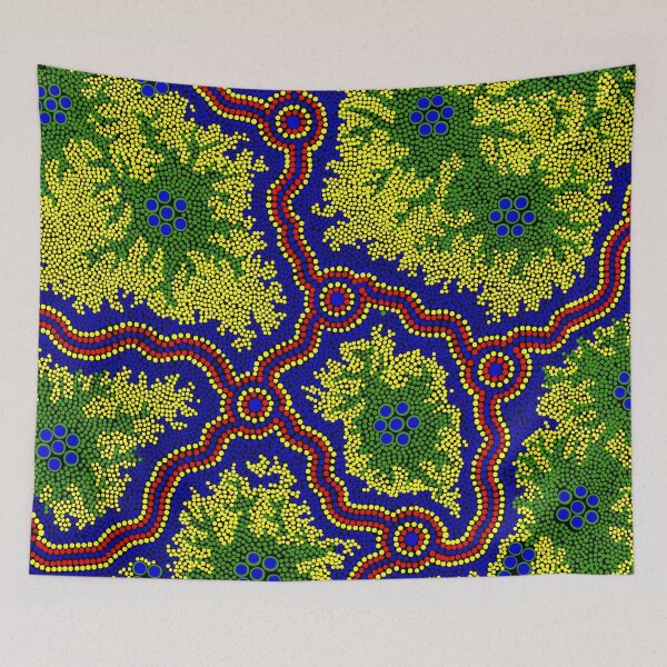 Item preview, Authentic Aboriginal Art - Grasslands designed and sold by HogarthArts.