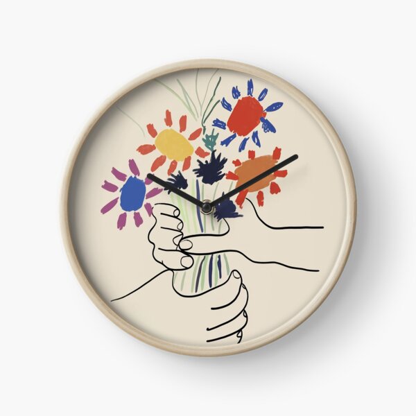 Picasso Flower 1972 Clock