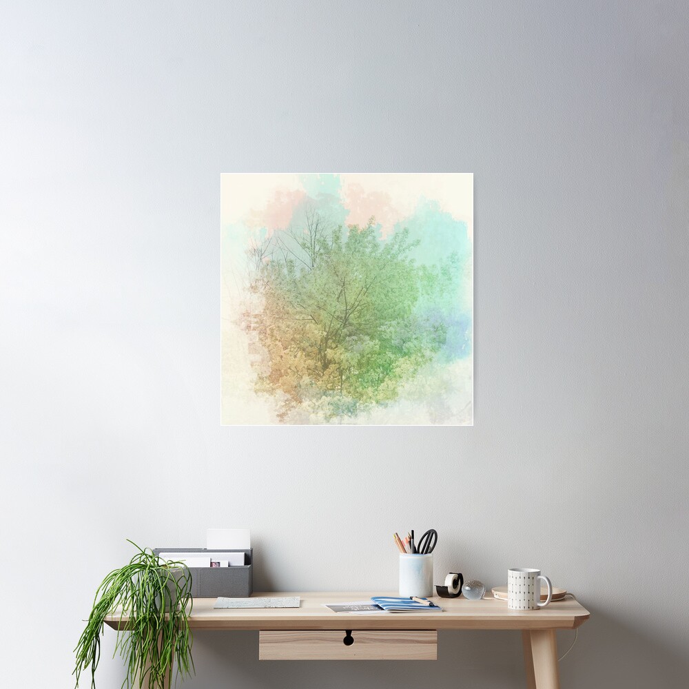Pastel Spring - Dreamy Crab Apple Tree Poster