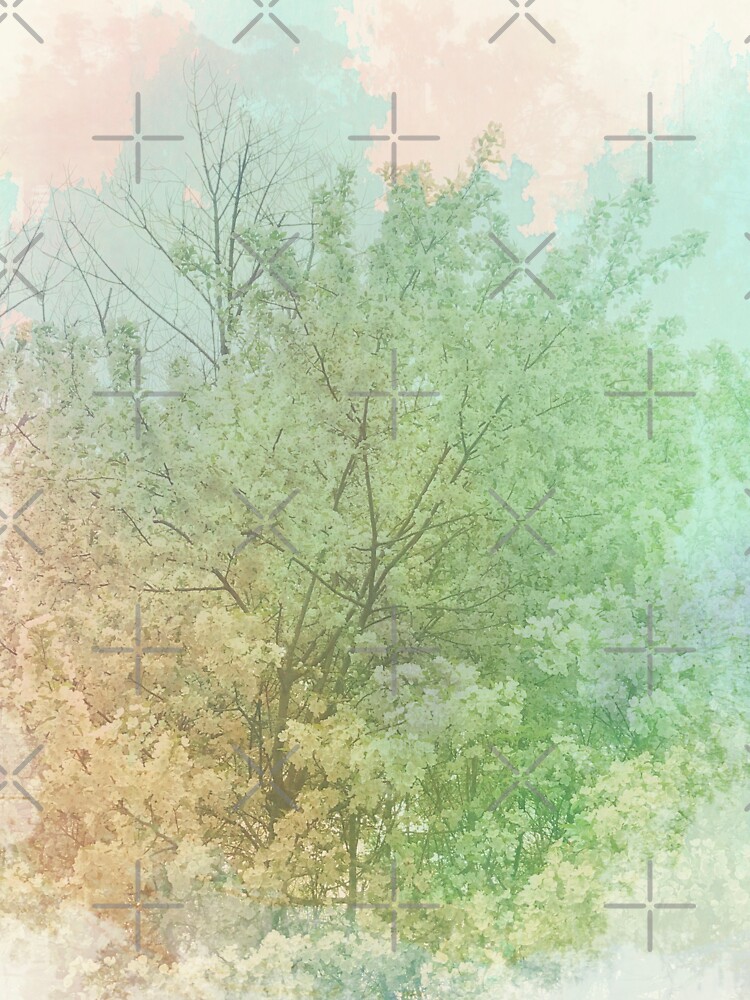 Thumbnail 7 of 7, Classic T-Shirt, Pastel Spring - Dreamy Crab Apple Tree designed and sold by OneDayArt.